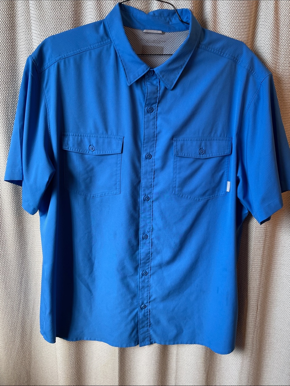 Columbia Men's Short Sleeve Button-Up Shirt - Blue